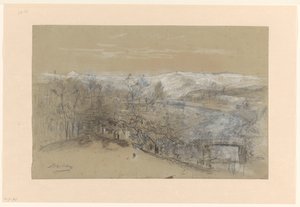 Bloemendaal の Elswout 近くの Zandberg のビュー 作： Johannes Warnardus Bilders