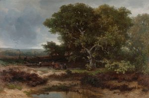 Wolfheze近くのヒース 作： Johannes Warnardus Bilders