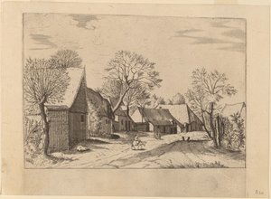 農場と小屋 作： Johannes and Lucas van Doetechum after Master of the Small Landscapes