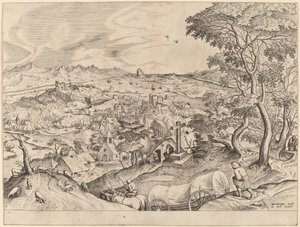 ベルギーのワゴン 作： Johannes and Lucas van Doetechum after Pieter Bruegel the Elder