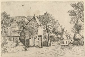 井戸のある村道 作： Johannes and Lucas van Doetechum after the Master of the Small Landscapes