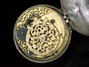 寸前の時計。ハーグ、1695年頃（金属）（259582-83も参照） 作： Johannes van Ceulen