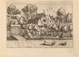 溝のあるカントリーハウス 作： Johannes van Doetechum, the Elder and Lucas