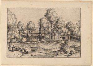 教会のある田舎の村 作： Johannes van Doetechum, the Elder and Lucas