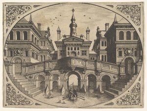 1560年の『風景画』の図版。 作： Johannes van Doetecum I