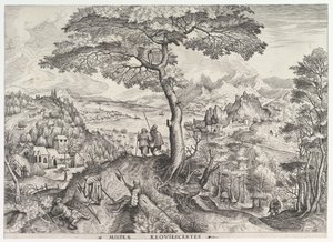 休息する兵士たち 「大いなる風景」より 鎮魂の兵隊たち 1555-56年頃 作： Johannes van Doetecum I