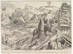懺悔するマグダラ Magdalena Poenitens 『大いなる風景』より 1555-56年頃 作： Johannes van Doetecum I