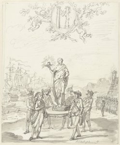 ゼネラル アームズ、カダイクス広場の装飾、1795 年 作： Johannes van Dregt (rejected attribution)
