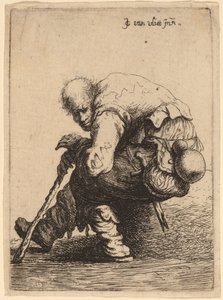座っている物乞い 作： Johannes van Vliet