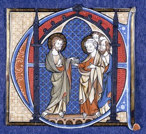 キリストは聖ペテロに使命を示します、c.1320 作： Johannes von Valkenburg