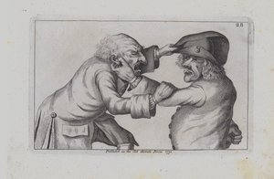 二人の怒れる男の戦い(エングレービング) 作： John  Collier
