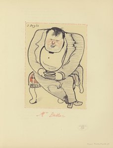 ヒレール・ベロック（英仏の作家・歴史家）の風刺画（カラーリトグラフ