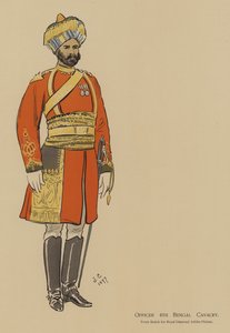 第4ベンガル騎兵隊員（カラーリトグラフ 作： John (after) Charlton