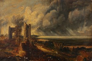ハドリー城、テムズ河口-嵐の夜の後の朝（油彩・キャンバス） 作： John (after) Constable