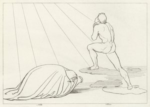 フォレーゼの昇天、煉獄、カント23（エングレーヴィング 作： John (after) Flaxman
