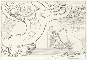 ハーピーの森、インフェルノ、カント13（エングレーヴィング 作： John (after) Flaxman