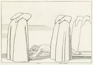 偽善者たち、インフェルノ、カント23（エングレーヴィング 作： John (after) Flaxman