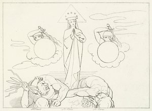 教会の民衆」パラダイス、カント25（エングレーヴィング 作： John (after) Flaxman