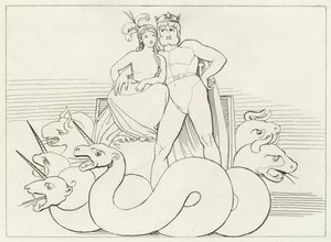 教会の陰謀、煉獄、カント32（エングレーヴィング 作： John (after) Flaxman