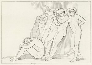 怠け者、煉獄、カント4（エングレーヴィング 作： John (after) Flaxman