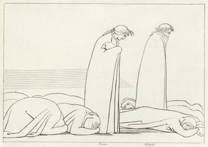 貪欲の領域、煉獄、カント19（エングレーヴィング 作： John (after) Flaxman