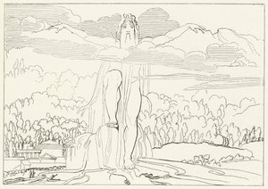 4つの金属の像、インフェルノ、カント14（エングレーヴィング 作： John (after) Flaxman