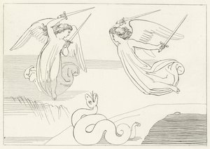 渓谷、煉獄、カント8（エングレーヴィング 作： John (after) Flaxman