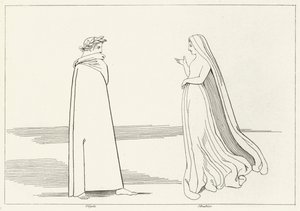 ヴァージルとベアトリーチェの出会い、『インフェルノ』第2番（エングレーヴィング 作： John (after) Flaxman