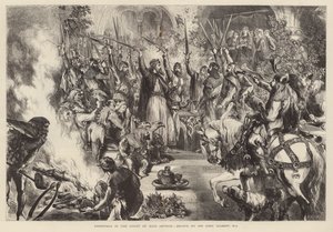 アーサー王宮廷のクリスマス（版画