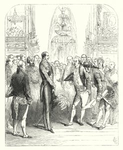 1851年の万国博覧会におけるアルバート王子と王室委員会の面々、ロンドンのハイドパークにあるクリスタルパレス（彫刻 作： John (after) Gilbert