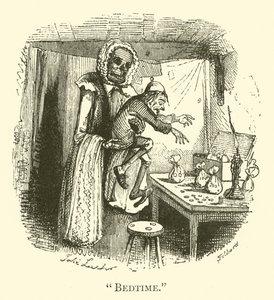 ベッドタイム（彫刻 作： John (after) Leech