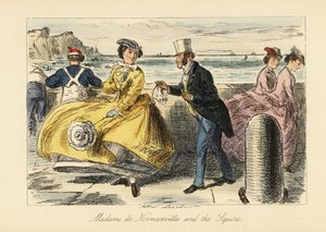 ラムズゲートのプロムナードで出会う英国紳士と淑女 作： John (after) Leech
