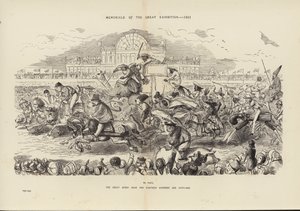 1851年の大博覧会の記念品、1898年の大ダービーレース（エングレービング 作： John (after) Leech