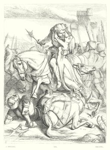 バイロンの『チャイルド・ハロルド』第3番、第49スタンザ（彫刻）。 作： John (after) Tenniel
