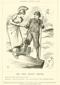 めくるめく瀬戸際（エングレーヴィング） 作： John (after) Tenniel