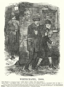 パンチの漫画。ホワイトチャペル 作： John (after) Tenniel