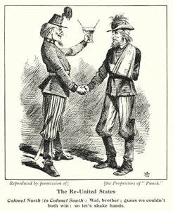 リ・ユナイテッド・ステイツ（リトグラフ 作： John (after) Tenniel