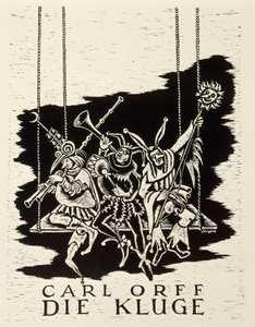 ドイツ、ディエッセン・アム・アンマーシー、フランクフルトでのカール・オルフ（1895-1982）の『賢者』初演のプレイビル 作： Walter Charles Mills