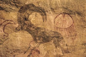 ムフロン、洞窟壁画、タッシリ・ナジェール（ユネスコ世界遺産登録 作： Walter Charles Mills