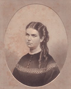 エドワード・アーチボルド・ワンレス牧師の妻、エイダ・キンスマン（1845-1871）の肖像（FEジョーンズによる彫刻、1870年頃 作： Walter Charles Mills