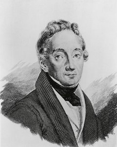 イタリアの将軍・歴史家、ピエトロ・コレッタ（1775-1831）の肖像、エングレービング 作： Walter Charles Mills
