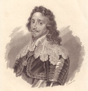 カリニャーノ公爵トーマス・フランシス・オブ・サヴォイ（1596-1656）の肖像、ヴァンディックの絵画からG・フシナティによる銅版画