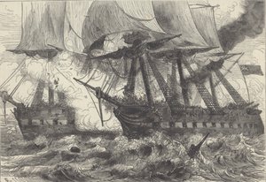 海戦（リトグラフ 作： Walter Charles Mills