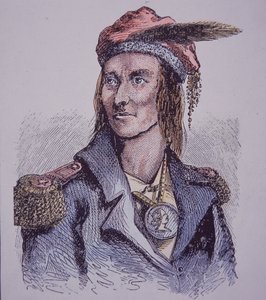 Tecumseh（彩色済み彫刻 作： Walter Charles Mills