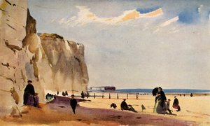 コーストシーン、ノルマンディー、c1860、1934。 作： John Absolon