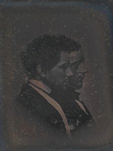 芸術家の兄弟との自画像、1840年代。