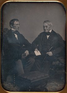 会話する二人の老人 1850年頃 作： John Adams Whipple