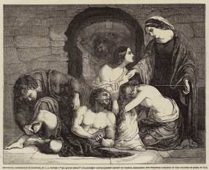 1512年に絵画の歴史的構成、慈悲の行為、カスティーリャのブランシュ、フランスのリージェント王妃、パリ支部によって監禁された囚人を解放 作： John Alfred Vintner