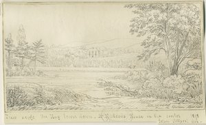 バートン・アポン・トレント：ペンとインクの描画、1818年 作： John Allport