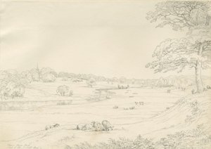 [素晴らしい]バーパーク：ペンとインクの描画、nd [19世紀初頭] 作： John Allport